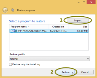 在新电脑上恢复程序