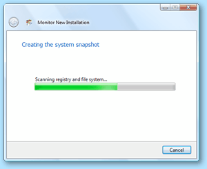安装前系统快照创建